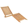 Image de Chaise longue vidaxl L. 60 cm en teck bois H. 57 cm non empilable pliable