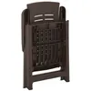 Image de Lot de 2 chaise vidaxl en plastique pliable exterieur H. 106 cm marron