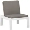 Image de vidaXL Loungestoel met kussen kunststof wit315846