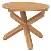 Image de Table à dîner de jardin Ø90x75 cm Bois de teck massif