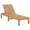 Image de Lot de 1 chaise longue GENERIQUE en bois H. 30 cm marron non pliable