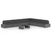 Image de Salon de jardin modulable Vidaxl resine tressee gris 9 pieces x 58.5 x 52