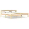 Image de Lit vidaxl 206 x 206 x 66 cm en bois pour 2 personnes de couleur