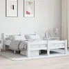 Image de Cadre de lit sans matelas blanc bois de pin massif 140x200 cm