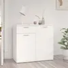 Image de Buffet blanc 80x36x75 cm bois d ingénierie