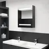 Image de vidaXL Badkamerkast met spiegel en LED 50x14x60 cm grijs326482