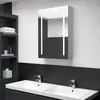 Image de vidaXL Badkamerkast met spiegel en LED 50x13x70 cm betongrijs326495