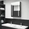 Image de vidaXL Badkamerkast met spiegel en LED 50x13x70 cm grijs326497