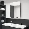 Image de vidaXL Badkamerkast met spiegel en LED 60x11x80 cm betongrijs326502