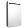 Image de vidaXL Badkamerkast met spiegel en LED 60x11x80 cm zwart326503