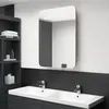 Image de vidaXL Badkamerkast met spiegel en LED 60x11x80 cm eikenkleurig326507