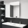 Image de vidaXL Badkamerkast met spiegel en LED 60x11x80 cm wit en eikenkleurig326508