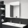 Image de Armoire de salle de bain à miroir LED Blanc brillant 60x11x80cm