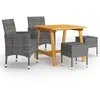 Image de vidaXL Ensemble de Salle à Manger de Jardin 5 pcs Table et Chaises de Repas de Patio Mobilier à Dîner d'Extérieur Salon de 3068692