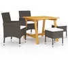 Image de vidaXL Ensemble de Salle à Manger de Jardin 5 pcs Table et Chaises de Repas de Patio Mobilier à Dîner d'Extérieur Salon de 3068694