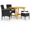 Image de vidaXL Ensemble de Salle à Manger de Jardin 5 pcs Table et Chaises de Repas de Patio Salon de Jardin Mobilier à Dîner 3068695