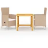 Image de vidaXL Ensemble de Salle à Manger de Jardin 3 pcs Mobilier à Dîner d'Extérieur Table et Chaises de Repas de Patio Salon de 3068707