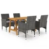Image de vidaXL Ensemble de Salle à Manger de Jardin 5 pcs Mobilier à Dîner d'Extérieur Salon de Jardin Mobilier de Repas de Patio 3068736