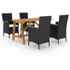 Image de vidaXL 5-delige Tuinset zwart3068739
