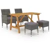Image de vidaXL Ensemble de Salle à Manger de Jardin 5 pcs Mobilier à Dîner d'Extérieur Mobilier de Repas de Terrasse Salon de Jardin 3068744