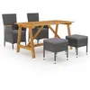 Image de vidaXL Ensemble de Salle à Manger de Jardin 5 pcs Salon de Jardin Mobilier à Dîner d'Extérieur Mobilier de Repas de Patio 3068748