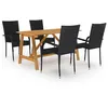 Image de vidaXL 5-delige Tuinset zwart3068750