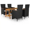 Image de vidaXL Ensemble de Salle à Manger de Jardin 5 pcs Mobilier à Dîner d'Extérieur Salon de Jardin Table et Chaises de Repas de 3068760