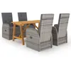 Image de vidaXL 5-delige Tuinset grijs3068767