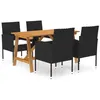 Image de vidaXL 5-delige Tuinset zwart3068779