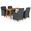 Image de vidaXL Ensemble de Salle à Manger de Jardin 5 pcs Mobilier à Dîner d'Extérieur Salon de Jardin Mobilier de Repas de Patio 3068788