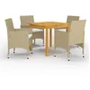 Image de Ensemble à manger de jardin 5 pcs Beige
