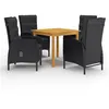 Image de vidaXL Ensemble de Salle à Manger de Jardin 5 pcs Table et Chaises de Repas de Patio Mobilier de Terrasse Mobilier à Dîner 3067682