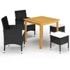 Image de vidaXL Ensemble de Salle à Manger de Jardin 5 pcs Table et Chaises de Repas de Patio Mobilier à Dîner de Terrasse Mobilier 3067683