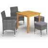 Image de vidaXL Ensemble de Salle à Manger de Jardin 5 pcs Table et Chaises de Repas de Patio Mobilier à Dîner de Terrasse Mobilier 3067684