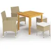 Image de vidaXL Ensemble de Salle à Manger de Jardin 5 pcs Table et Chaises de Repas de Patio Mobilier de Terrasse Mobilier à Dîner 3067685