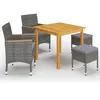 Image de vidaXL Ensemble de Salle à Manger de Jardin 5 pcs Mobilier à Dîner de Terrasse Table et Chaises de Repas de Patio Mobilier 3067688