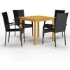 Image de vidaXL 5-delige Tuinset zwart3067693