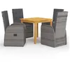 Image de vidaXL 5-delige Tuinset grijs3067718