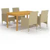 Image de Ensemble à manger de jardin 5 pcs Beige