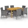 Image de vidaXL 7-delige Tuinset grijs3067766