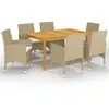 Image de vidaXL 7-delige Tuinset beige3067767