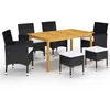 Image de vidaXL Ensemble de Salle à Manger de Jardin 7 pcs Mobilier à Dîner de Terrasse Table et Chaises de Repas de Patio Mobilier 3067777