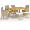 Image de vidaXL Ensemble de Salle à Manger de Jardin 7 pcs Table et Chaises de Repas de Patio Mobilier de Terrasse Mobilier à Dîner 3067779