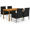 Image de vidaXL 5-delige Tuinset zwart3067834