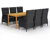 Image de vidaXL Ensemble de Salle à Manger de Jardin 7 pcs Table et Chaises de Repas de Patio Mobilier à Dîner d'Extérieur Mobilier 3067868