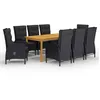 Image de vidaXL Ensemble de Salle à Manger de Jardin 9 pcs Table et Chaises de Repas de Patio Mobilier à Dîner d'Extérieur Mobilier 3067870