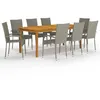 Image de vidaXL 9-delige Tuinset grijs3067882