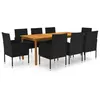 Image de vidaXL Ensemble de Salle à Manger de Jardin 9 pcs Table et Chaises de Repas de Patio Mobilier à Dîner de Terrasse Mobilier 3067931