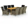 Image de vidaXL Ensemble de salle à manger de jardin 9 pcs Marron