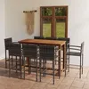 Image de vidaXL 9-delige Tuinbarset grijs3068021